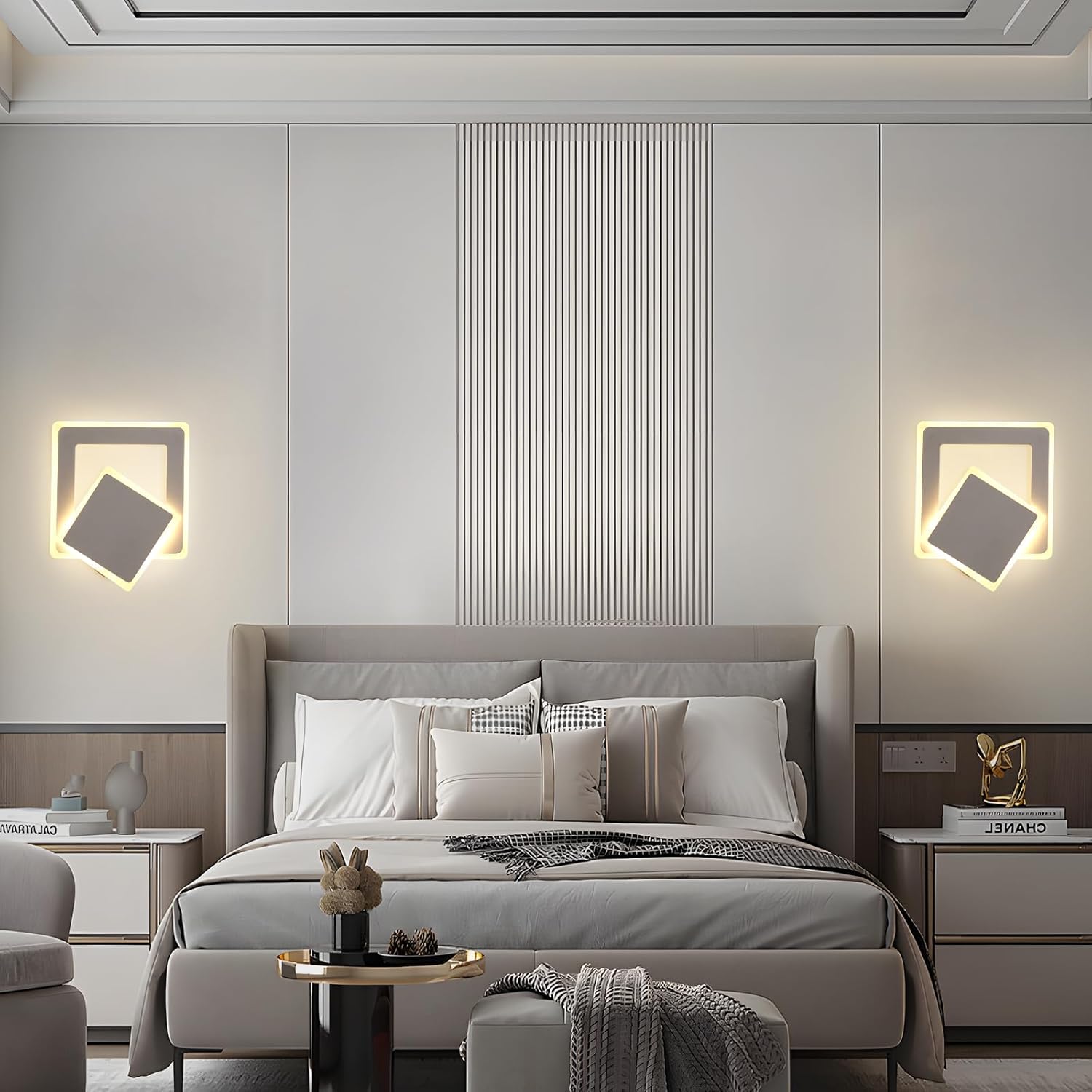 LED аплик Square, регулируем, бял, еквивалент 150W