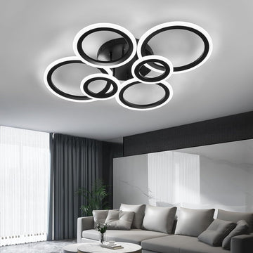 LED осветително тяло 4+2 CIRCLE MAXI Black SMART Еквивалент 600W
