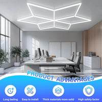 LED плафон RFAN звездна форма студена светлина 162x140CM еквивалент 1000W