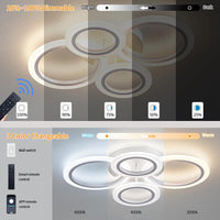 LED осветително тяло 72W 4 CIRCLE SMART гласово управление Еквивалент 400W