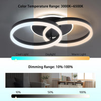 LED осветително тяло Beauty Black 1+1 Circle еквивалент 400W с дистанционно