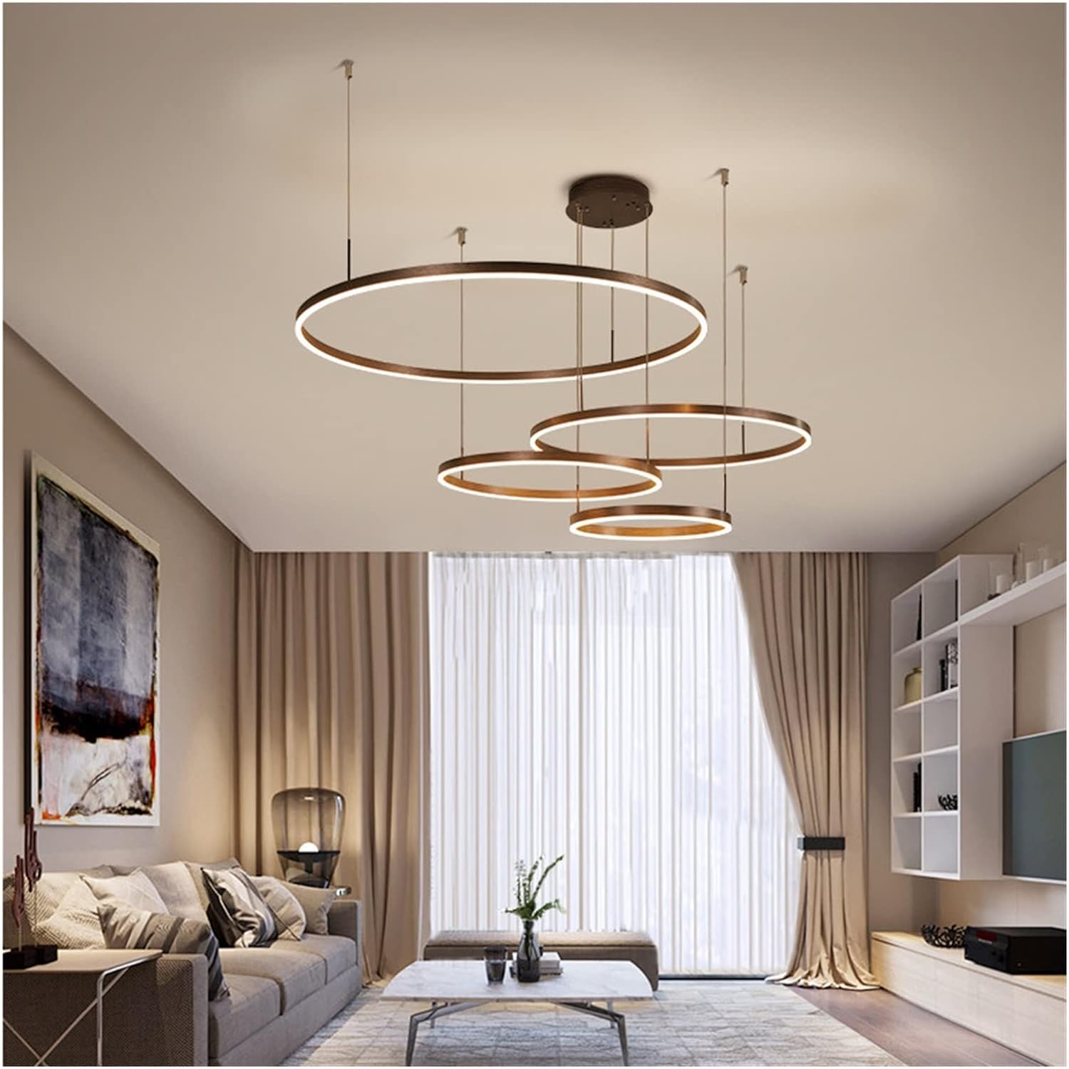 LED осветително тяло 204W WONDERLAND BROWN 4 подвижни сегмента с дистанционно