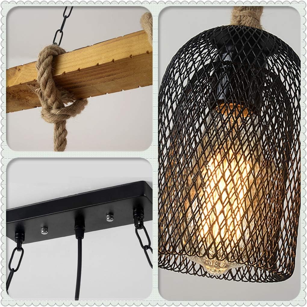 Осветително тяло Wood Design Steel Cage 5XE27