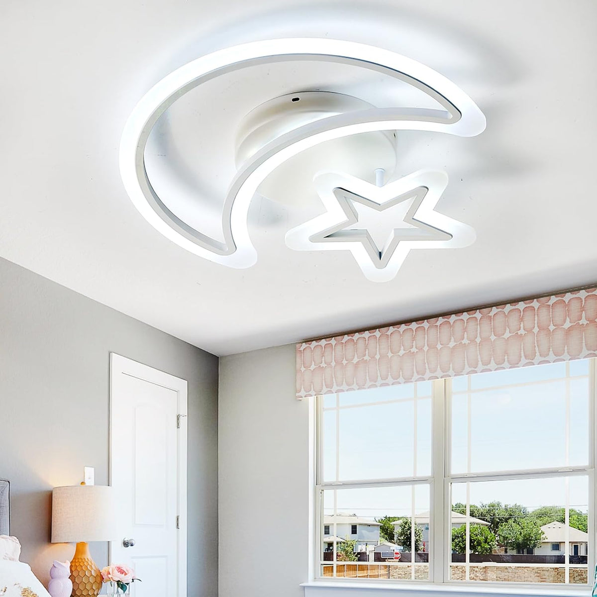 Lustra Led Semiluna Alba Echivalent 400W Telecomanda Lighting Fixtures