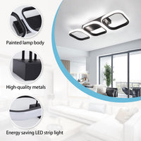LED осветително тяло 60W ENZO SQUARE BLACK еквивалент 300W