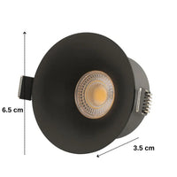 COB LED спот 7W Кръгъл черен / ⌀65mm / Вграден / Неутрална светлина