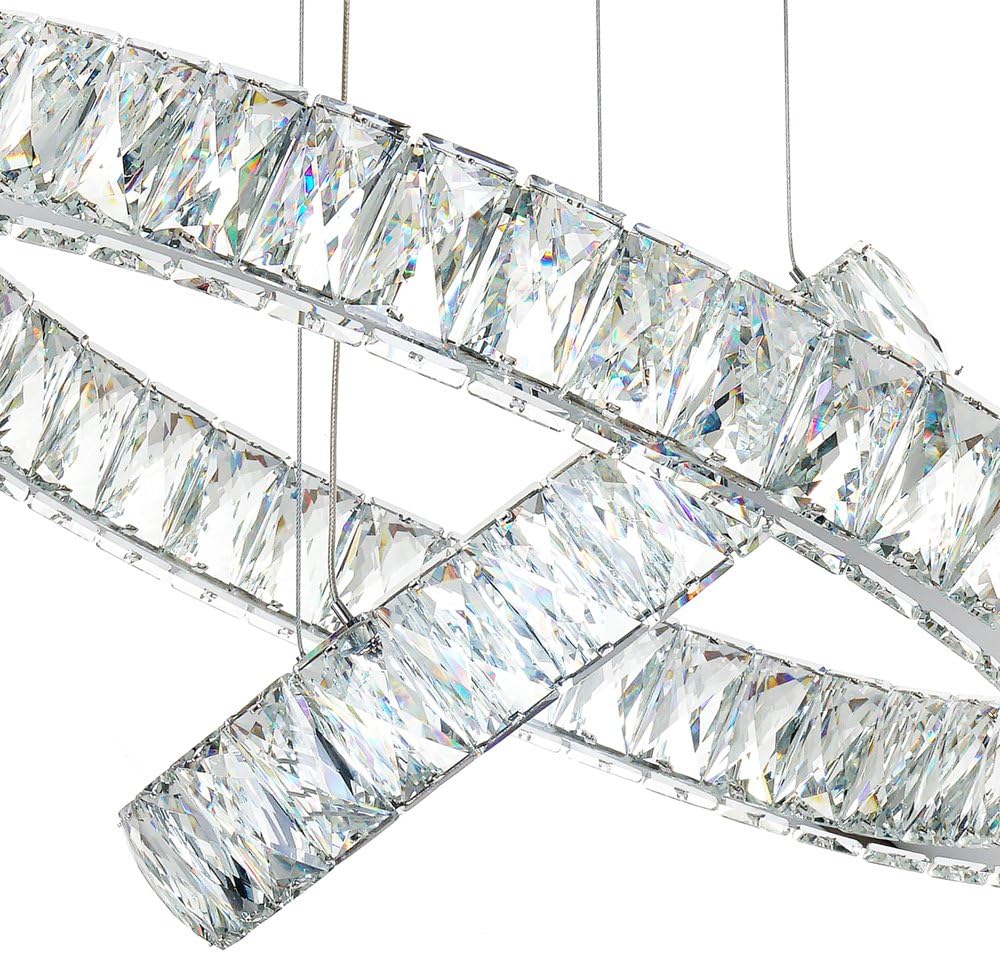 Осветително тяло LED 200W кристал 3 сегмента XXL ⌀80/60/40cm