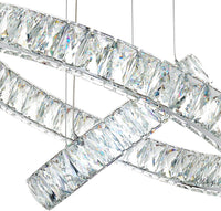 Осветително тяло LED 200W кристал 3 сегмента XXL ⌀80/60/40cm