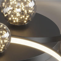 LED осветително тяло Enigma BLACK с дистанционно, еквивалент 300W