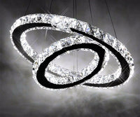 LED осветително тяло кристал 2 сегмента с дистанционно, еквивалент 600W