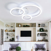 LED осветително тяло 3 WHITE CIRCLE Еквивалент 300W Дистанционно управление