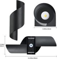 LED аплик за външен монтаж 10W спирала Черен