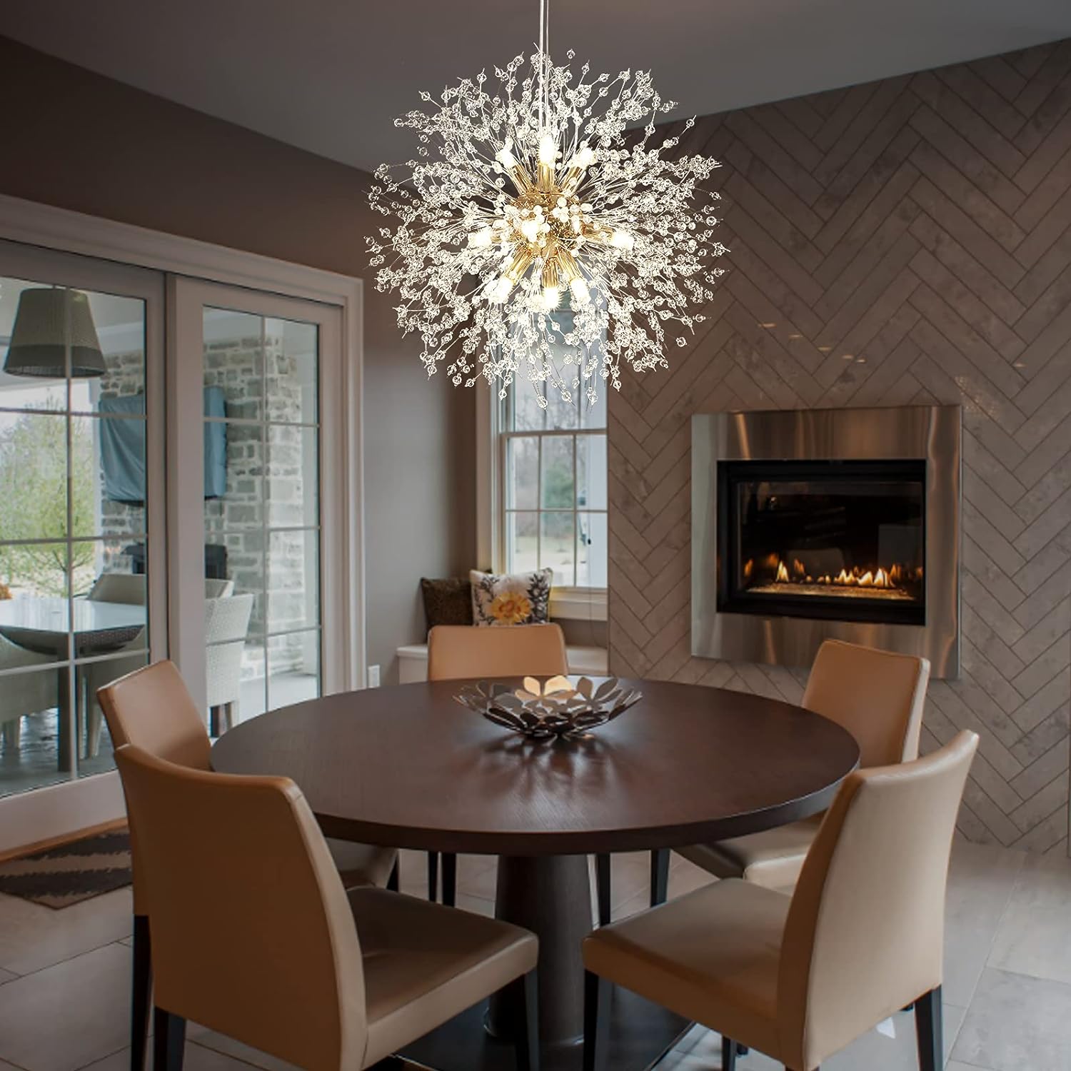 Lustra Suspendata Crystal Sigma Gold Lighting Fixtures