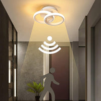 LED осветително тяло 22W DOUBLE CIRCLE със сензор за движение, еквивалент 150W