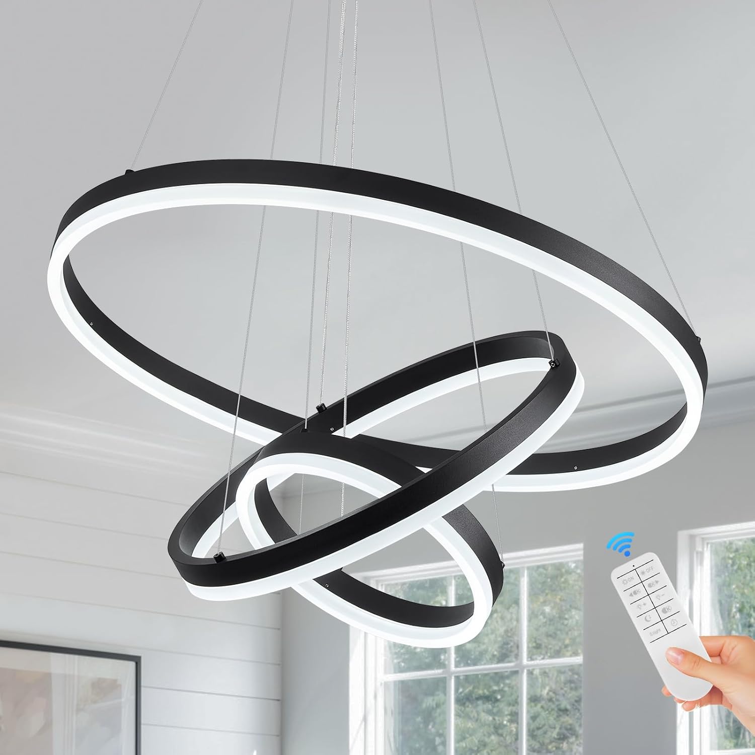 Lustra Led Wonderland Black 3 Segmente Echivalent 600W Lighting Fixtures