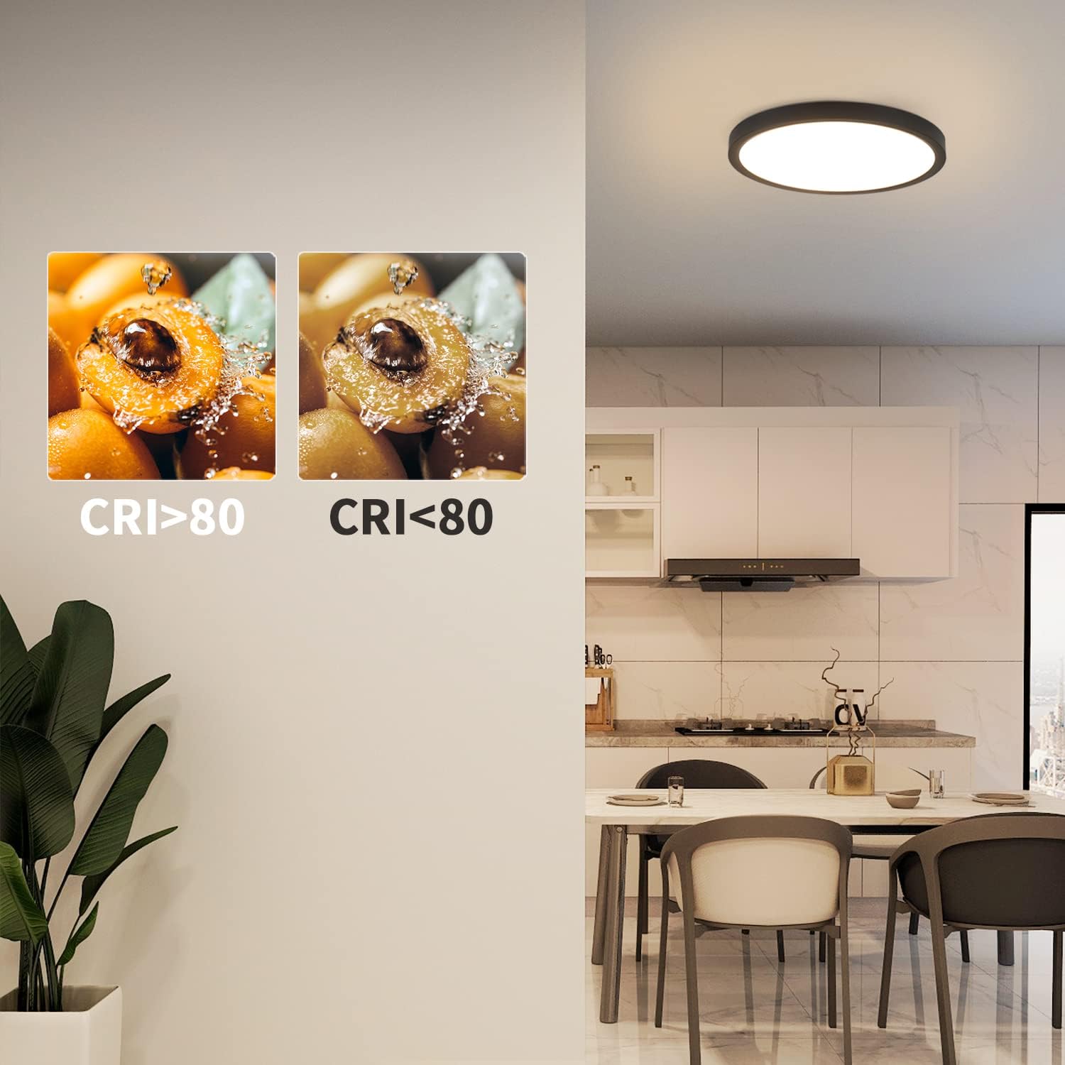 LED плафон за баня 32W 40cm IP40 3 вида светлина еквивалент 280W