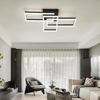 LED осветително тяло 3 Rectangular Shape Black еквивалент 300W с дистанционно