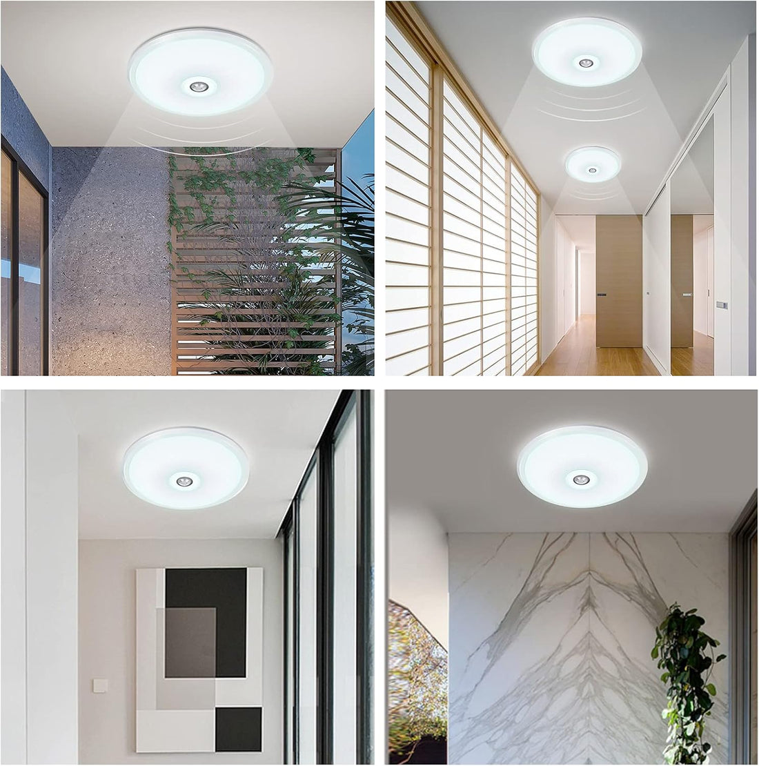 LED плафон 12W с датчик за движение, еквивалентен на 75W