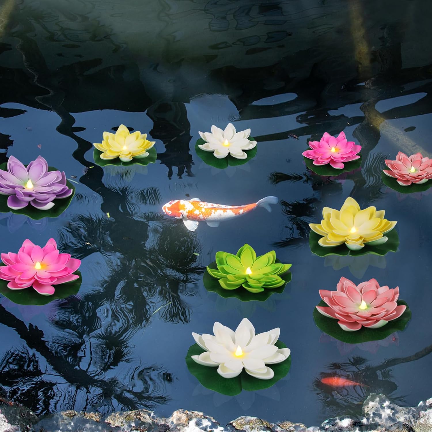 Слънчева LED лампа Lotus за градина