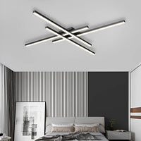 LED осветително тяло 4 Modern LINES Black еквивалент 400W с дистанционно