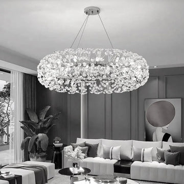 Окачено осветително тяло Crystal Dandelion Silver XXL