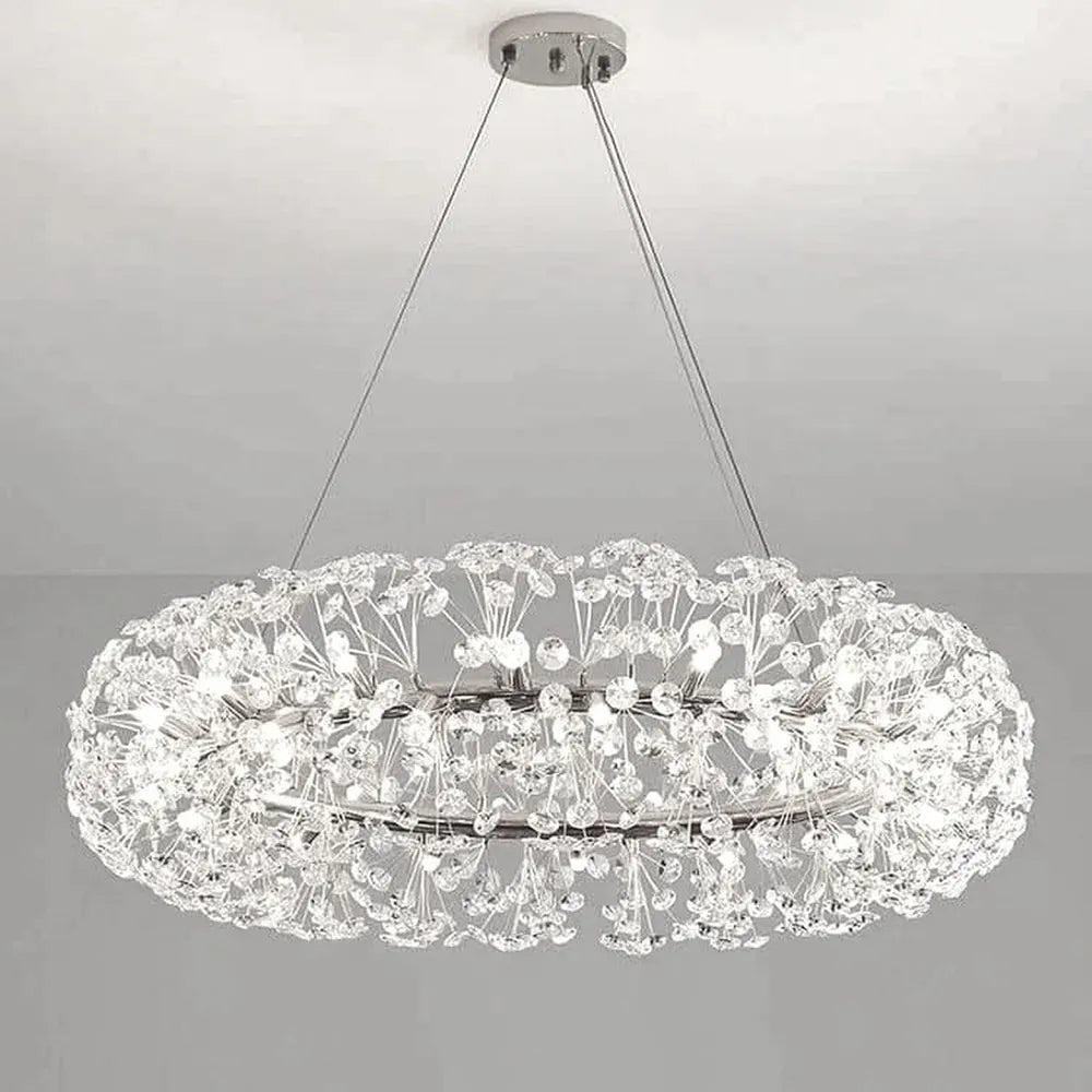 Окачено осветително тяло Crystal Dandelion Silver XXL