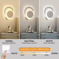 LED аплик Round, регулируем, бял, еквивалент 150W