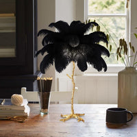 Нощна лампа Luxury Peacock Black 3xE14