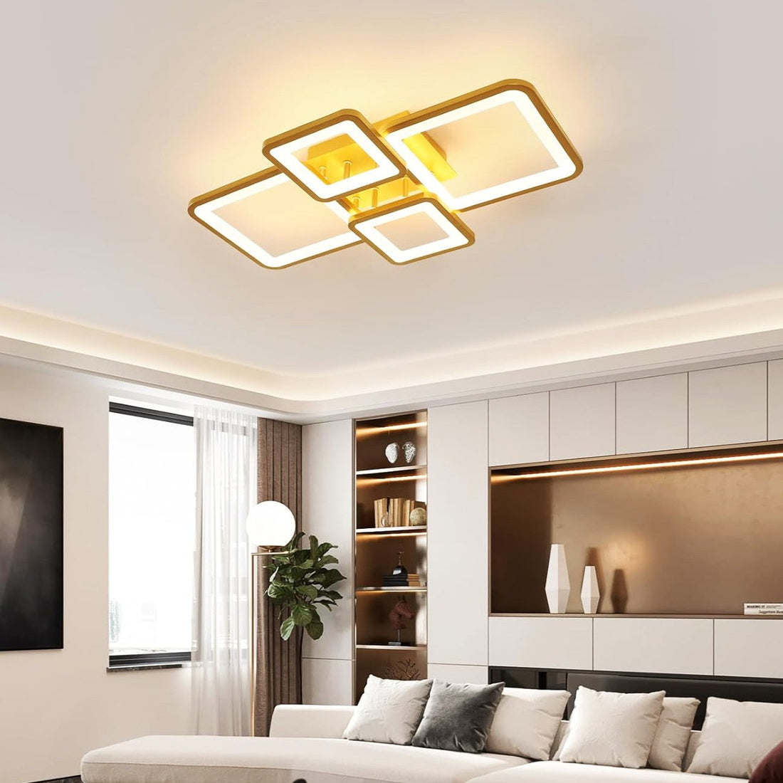 LED осветително тяло 4 Square LUMO Gold еквивалент 500W с дистанционно