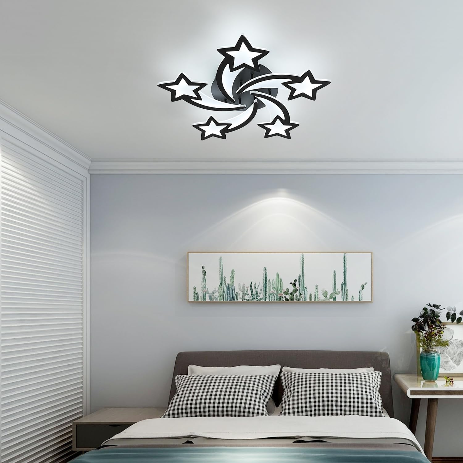 LED осветително тяло STAR DESIGN BLACK еквивалент 600W с дистанционно