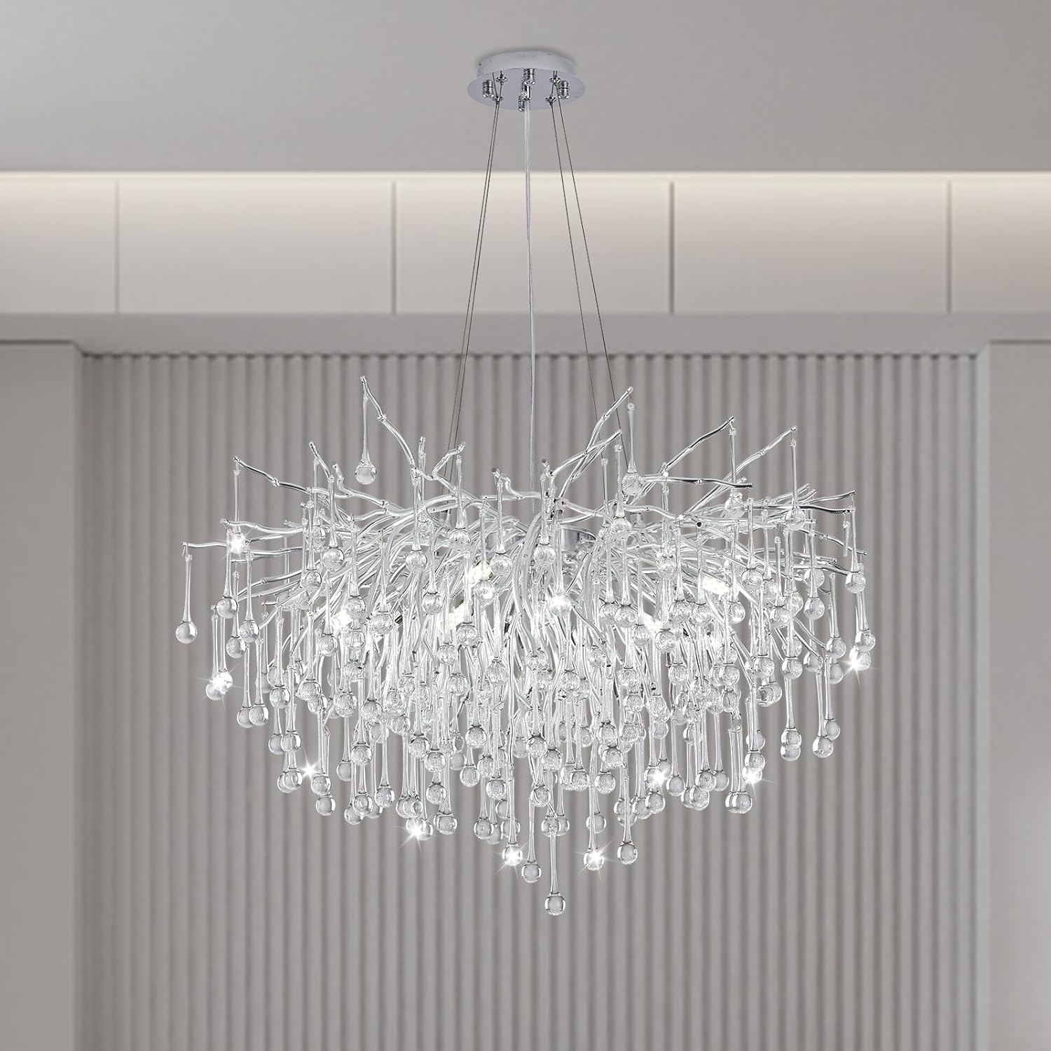 Полилей кристал LUXURY Silver Tears 60CM