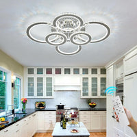 Lustra Led 238W 4 + 2 Circle Cristal Rgb Echivalent 800W Chandeliers Crystal