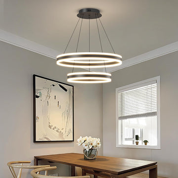 LED осветително тяло 204W KING Black 2 сегмента с дистанционно