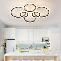 LED осветително тяло 4+2 CIRCLE MAXI Бяло+черен SMART Еквивалент 600W