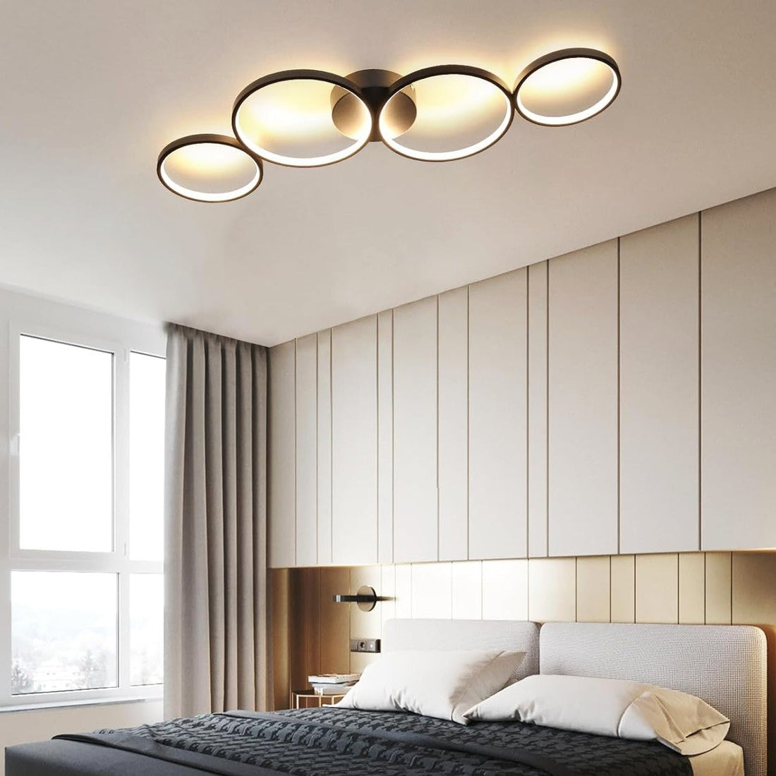 LED осветително тяло PREMIUM RONDO Black Еквивалент 500W Димиращо