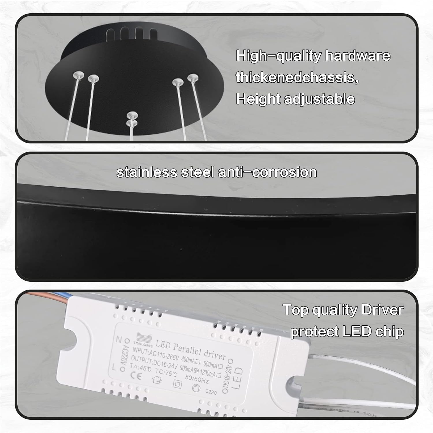 Lustra Led Wonderland Black 2 Segmente Echivalent 400W Lighting Fixtures