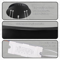 Lustra Led Wonderland Black 2 Segmente Echivalent 400W Lighting Fixtures