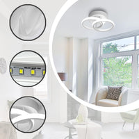 LED осветително тяло 28W Double RING бял Еквивалент 150W