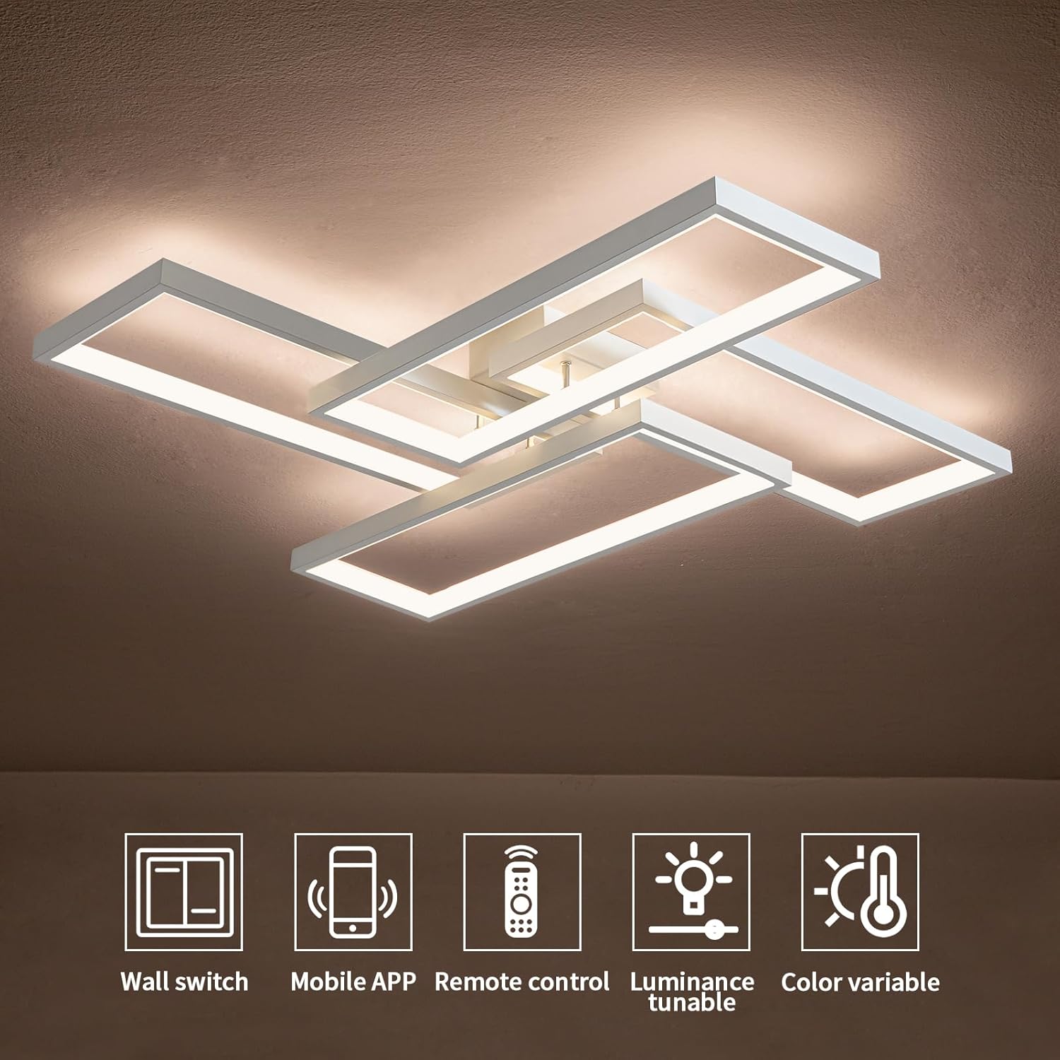 LED осветително тяло ZULE White – еквивалент 750W с дистанционно