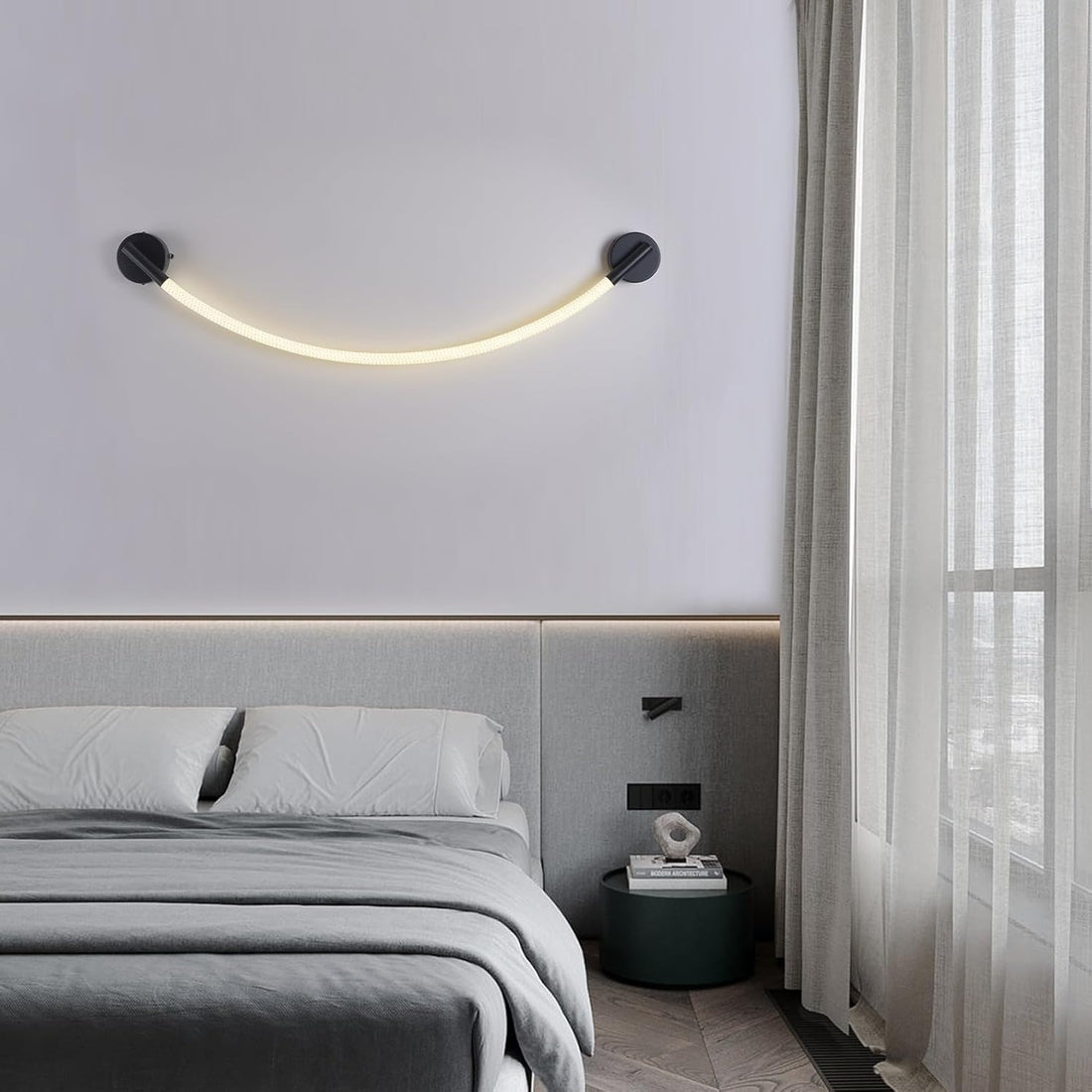 LED аплик Nordic Style Light Rope Tube G4011 Black