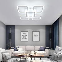 LED Осветително тяло 4+1 Big SQUARE White 60CM Еквивалент 850W с дистанционно