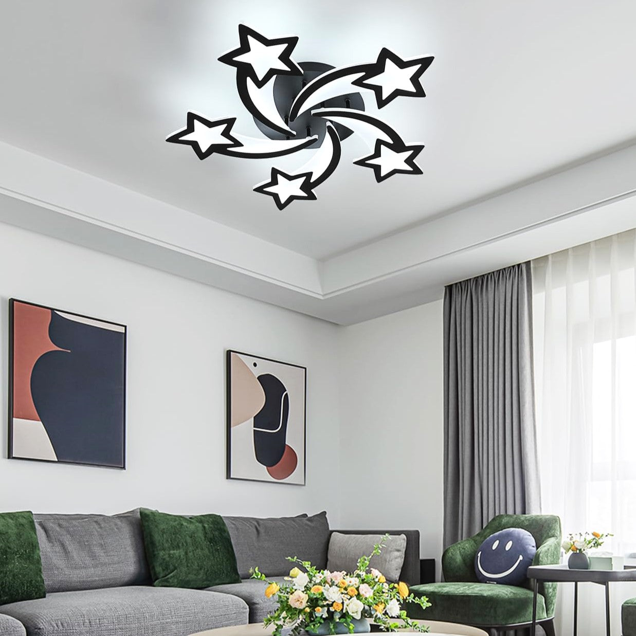 LED осветително тяло STAR DESIGN BLACK еквивалент 600W с дистанционно