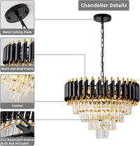 Candelabru Cristal BLACK PANTHER 400mm NEGRU + AURIU / CRISTAL / 40CM Chandeliers Crystal