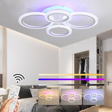 LED осветително тяло 4 Circle RGB Еквивалент 500W Дистанционно