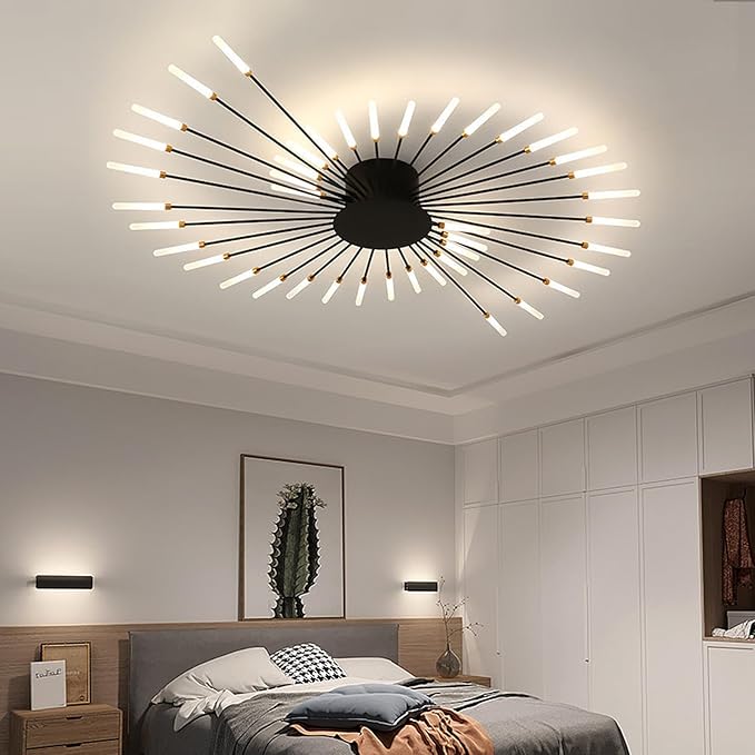 Lustra LED American Dream Black 112w Echivalent 500W Telecomanda NEAGRA / 105CM / MINIMALIST DESIGN Chandeliers