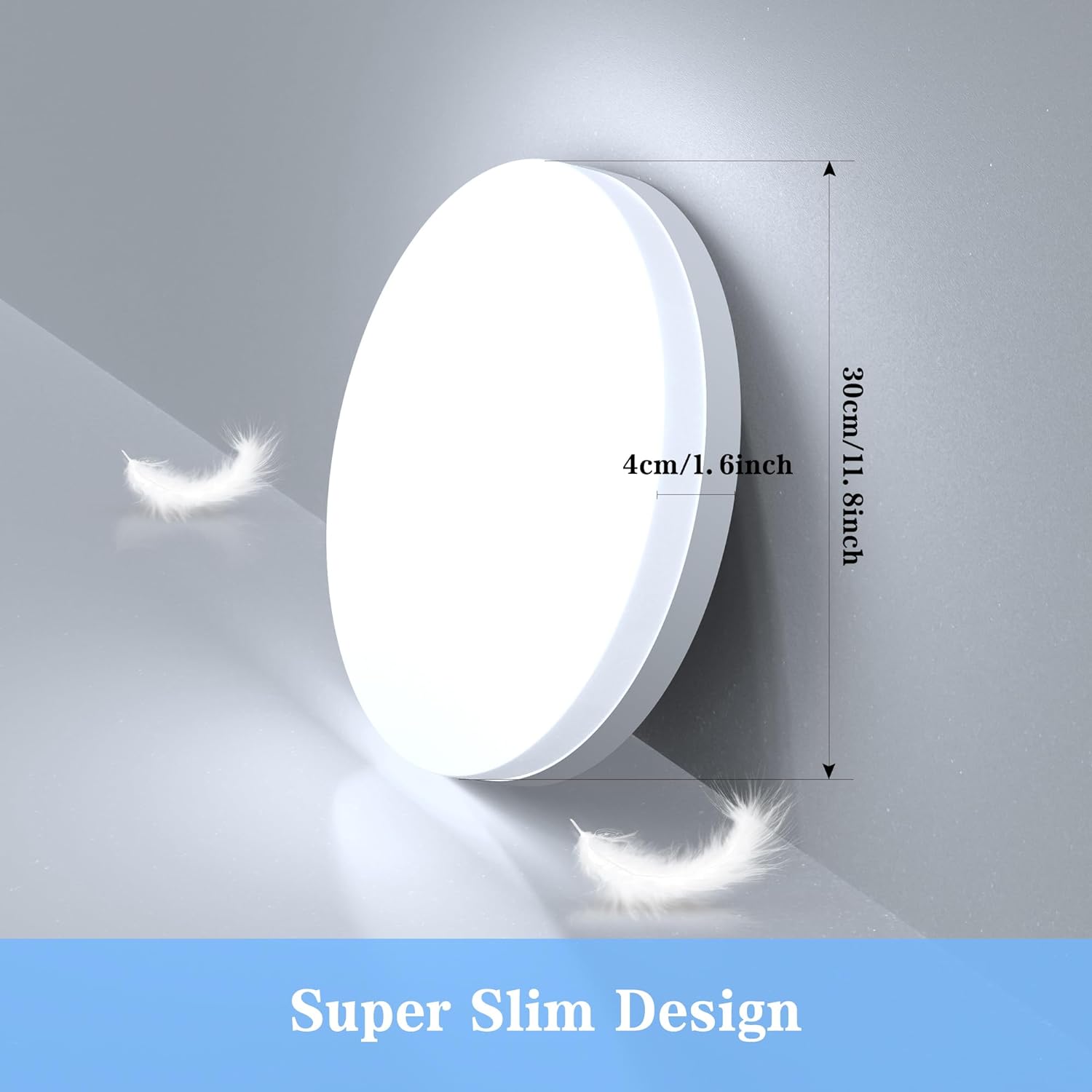 LED плафон 44W FRAMELESS кръгъл, еквивалентен на 400W
