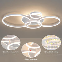 LED осветително тяло 234W CIRCLE White Luxury Еквивалент 1200W Дистанционно