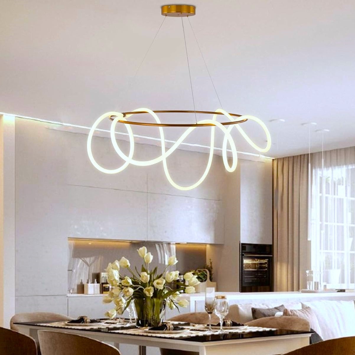 LED осветително тяло Nordic Golden Tube еквивалент 400W с дистанционно