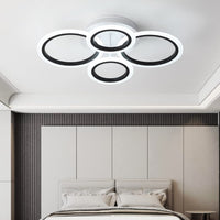 LED осветително тяло 4 CIRCLE SMART Бял+черен Еквивалент 400W Дистанционно