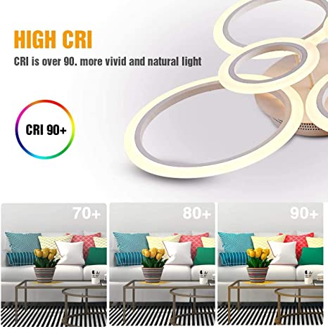 LED осветително тяло 4+2 CIRCLE MAXI Бяло Еквивалент 600W Дистанционно
